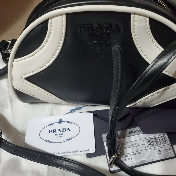 Authentic Prada Leather Crossbody Bowling Bag - Picture 4 of 11
